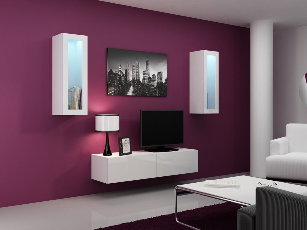 Cama TV stand VIGO 140 30/140/40 white/white gloss