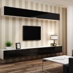 Cama TV stand VIGO 140 30/140/40 white/black gloss