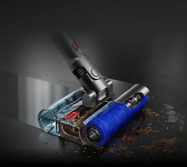 Dyson V12 Submarine 3-in-1 stick vacuum Battery Dry&wet HEPA Bagless 0.35 L Nickel, Yellow