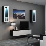 Cama TV stand VIGO 140 30/140/40 black/white gloss