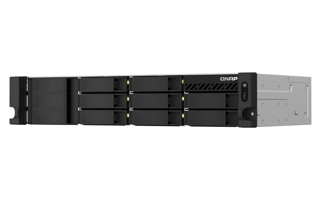QNAP TS-873AEU-4G NAS/storage server Rack (2U) Ryzen Embedded V1500B 4 GB DDR4 0 TB QuTS hero Black