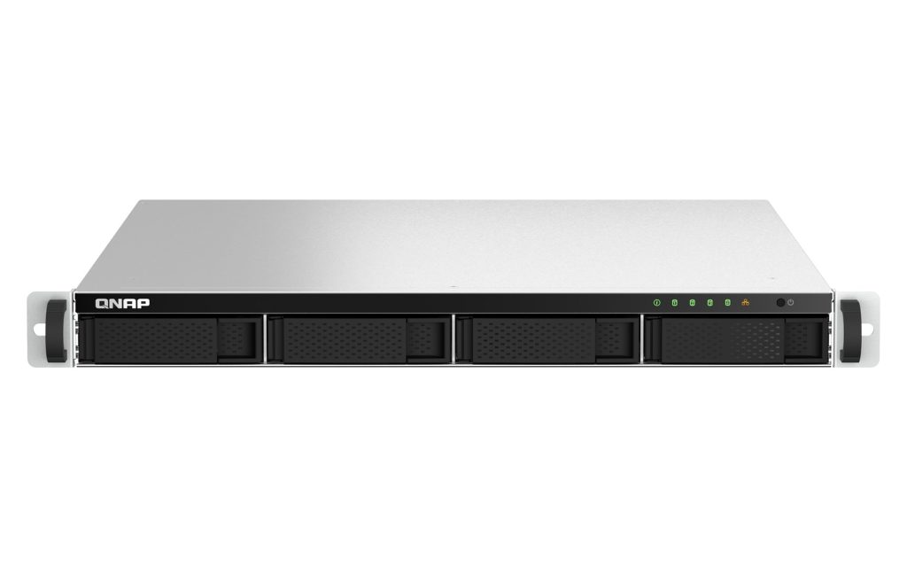 QNAP TS-464U NAS Rack (1U) Intel® Celeron® N5095 8 GB DDR4 0 TB QNAP Turbo System Aluminium, Black