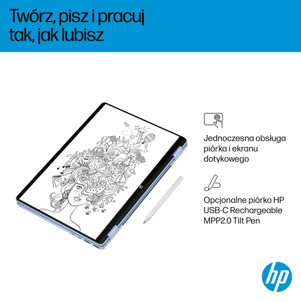 HP OmniBook 5 Flip 14-fp0004nw Intel Core 5 120U 2-in-1 Laptop 35.6 cm (14") 2K Touchscreen 16 GB LPDDR5 SDRAM 512 GB SSD Wi-Fi 6 (802.11ax) Windows 11 Home Blue